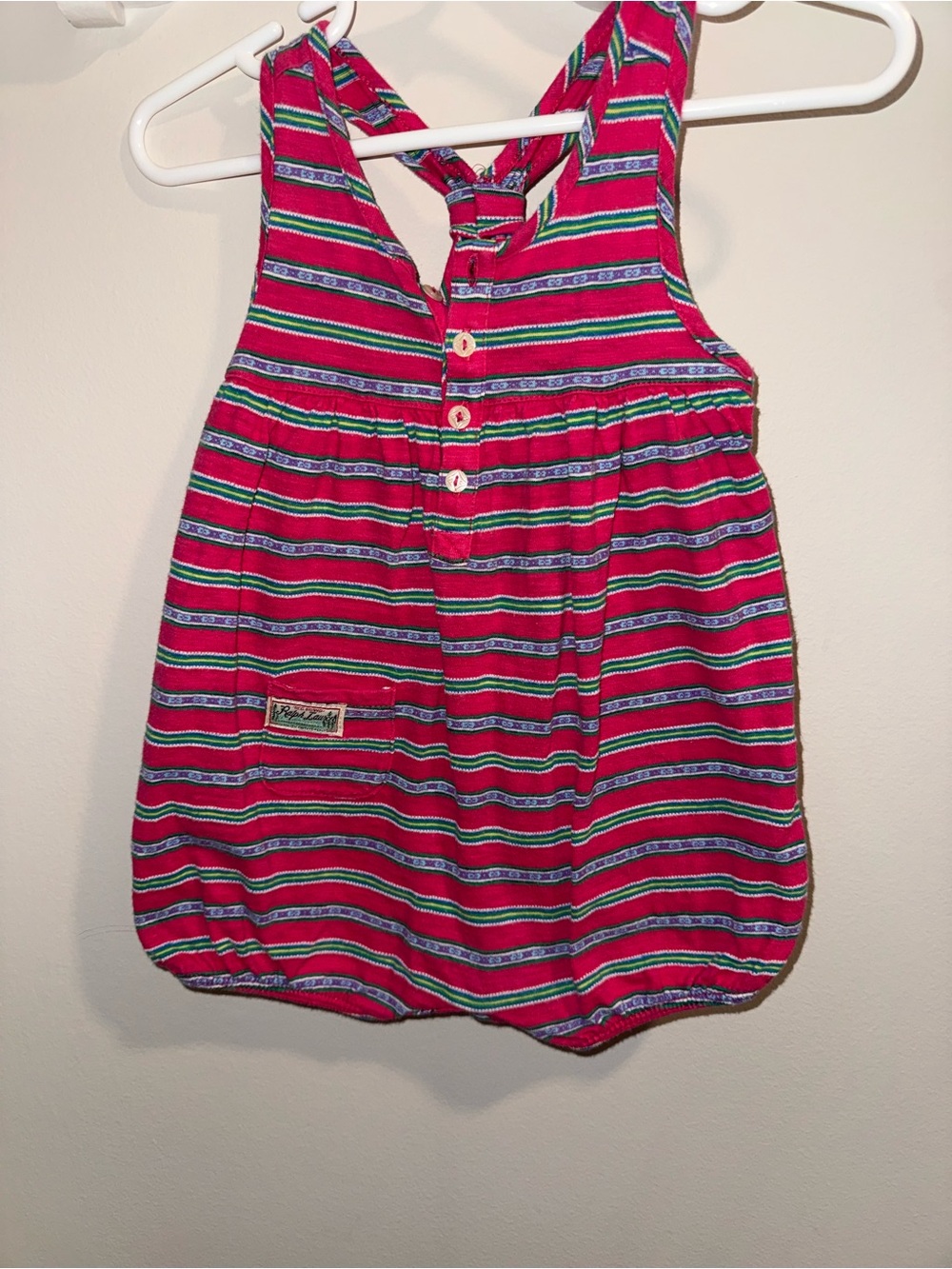 Ralph Lauren Striped Tank Bubble Romper